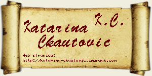 Katarina Čkautović vizit kartica